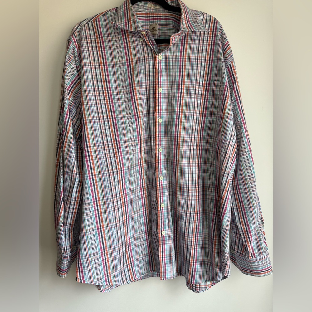 Peter Millar Men's Multicolor Plaid button-down shirt